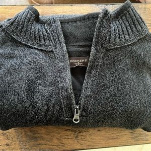 Black and Grey Mens Knit Sweater